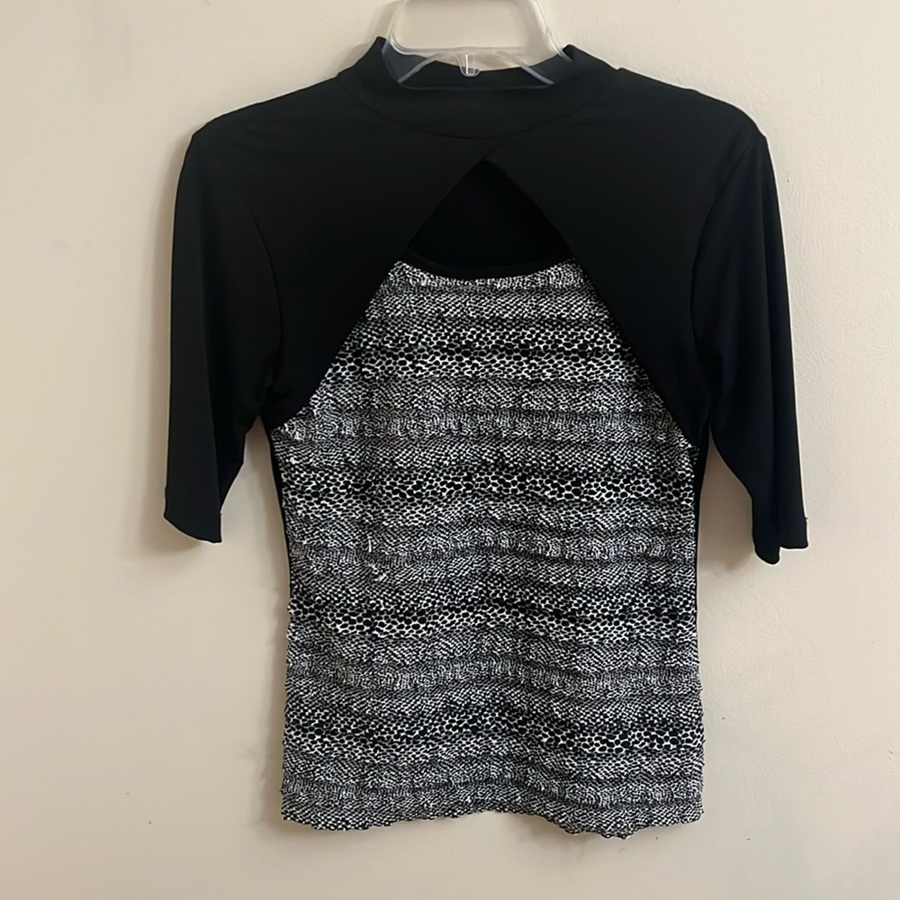 Dressy faux shrug blouse
